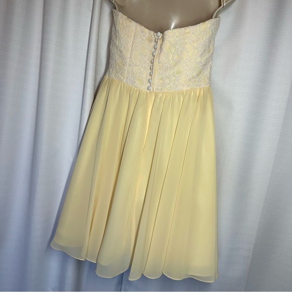 Mori Lee Madeline Gardner Lace Bridesmaid Prom Dress Strapless Women Sz 10 - Picture 5 of 13